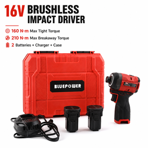 Kit Avvitatore <span class=keywords><strong>a</strong></span> Impulsi Senza Fili 1/4 Hex 16V Brushless con 2 Batterie, 160Nm, Vendita all'Ingrosso - Product Image 2