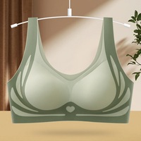 Damen Übergrößen-BH U-förmiger Rücken Sport-Top Push-Up Anti-Durchhänge Atmungsaktive Unterwäsche Drahtloser Nahtloser BH