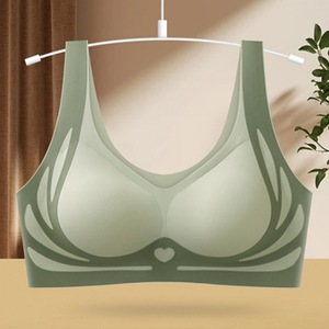Soutien-gorge pour femmes grandes tailles, dos en U, débardeur de sport, push-up, anti-affaissement, respirant, sans fil, sans couture - Product Image 5