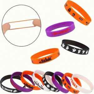 Bracelet en silicone pour fête d'Halloween, bracelet de festival, bracelet en caoutchouc, bracelet personnalisé avec logo – Offre Spéciale - Product Image 3
