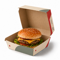 Sac en papier personnalisé pour emporter, pour poulet frit, burger, poisson et frites, emballage alimentaire pour les en-cas de rue, pour la restauration rapide