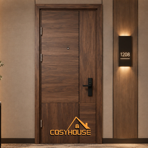 Porte intérieure minimaliste en placage de bois, grain de chêne naturel, porte de chambre en bois massif, écologique, sur mesure - Product Image 4