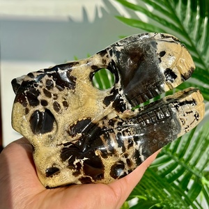 Venta al por mayor de calaveras de dragón talladas en <span class=keywords><strong>cristal</strong></span> curativo pulido <span class=keywords><strong>para</strong></span> meditación Reiki - Product Image 3