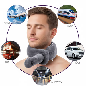 Almohada Vibratoria para el Cuello, Terapia de Masaje para Viajes, Descanso en Casa, Cojín Cilíndrico de Felpa Portátil para Aliviar el Dolor de Cuello - Product Image 2