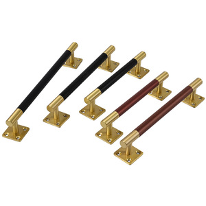 Dingcheng Chinese Style <b>Cabinet</b> Door Handles Brass <b>Black</b> Knurled Bar 2933B For Wardrobe Drawer Furniture - Product Image 4