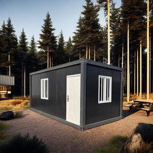 Pesan pabrik wadah hitam kabin tahan lama 75mm EPS Panel dinding 20ft wadah rumah untuk ruang tamu apartemen rumah - Product Image 4