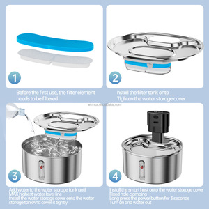 WINNOX 2026 Nouvelle conception de gamelles pour chats 3,2 L Abreuvoir pour chats en acier inoxydable Distributeur d'eau automatique Détection sans fil Fontaine à eau pour animaux de compagnie - Product Image 5