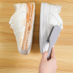 Brosse à chaussures à poils en nylon, manche en PP, nettoyage domestique, douce pour les chaussures - Product Image 2