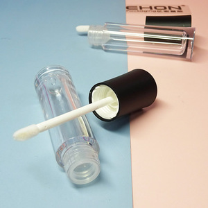 Wholesale 6ml Custom Logo Liquid <b>Lipstick</b> & Lip Gloss Packaging Tube Short Thick Wall Bottle with Applicator - Product Image 4