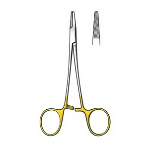 Portaagujas de 13 cm / 5 Pulgadas con serración de 0.4 mm para uso con la mano izquierda e inserciones de carburo de tungsteno TC GOLD para precisión - Product Image 1
