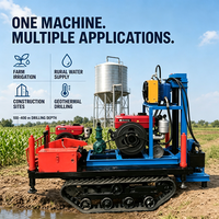 Offre Spéciale : Foreuse hydraulique diesel sur chenilles de 35 CV pour puits d'eau, profondeur 130 m, pour l'approvisionnement en eau rural