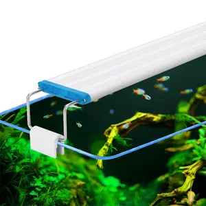 Iluminación led Superfina Para Acuario, Luz de Pecera Para plantas acuáticas, 18-75CM, Extensible, impermeable, con Clip, lámpara Para Acuario