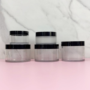 Hot 50ml 100ml 120ml 150ml 200ml 250ml 300g 4oz 8oz Clear <b>Plastic</b> PET Container Food <b>Jar</b> with Custom White <b>Plastic</b> Lid Metal Lid - Product Image 2