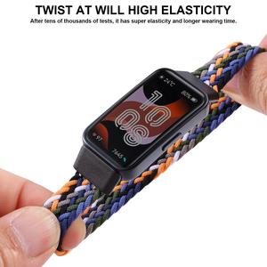 Pulsera de repuesto transpirable deportiva para <span class=keywords><strong>Huawei</strong></span> Band 8 9 Solo, correa de reloj elástica trenzada de nailon - Product Image 4