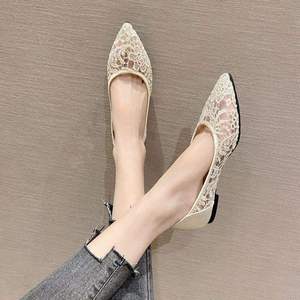 Vente directe usine en gros – Nouveaux talons aiguilles de 10 cm à lacets, respirants, légers, plateforme d'été, dessus en PU à motif floral - Product Image 5