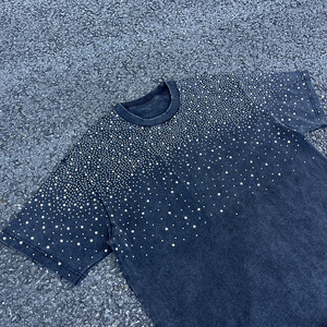 Camiseta Oversize de Algodón 100% de Alta Calidad con Pedrería para Hombre, Venta al por Mayor, Estilo Urbano Casual - Product Image 1