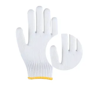 Blanquear algodón blanco máquina de tejer 400-900g/Doz Peso guantes de mano