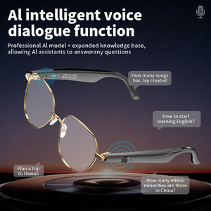 LIGE BWW100 gafas inteligentes respuesta teléfono Ai traducción inteligente asistente de voz Anti-Luz Azul escuchar música UV400 gafas de sol - Product Image 3