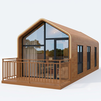 Maison capsule préfabriquée de luxe en acier, type arche, 1 chambre, villa moderne, modulaire, écologique, étanche, mini-maison