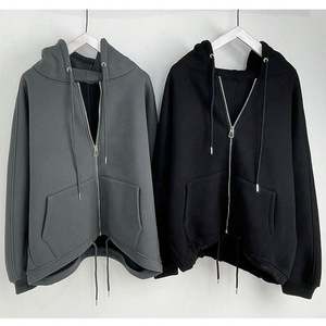 Ruyi เสื้อฮู้ดมีซิปสำหรับผู้ชายเสื้อฮู้ดโอเวอร์ไซส์ซิปรูดซิปรูดไซส์ใหญ่พิเศษออกแบบได้ตามที่ต้องการ - Product Image 2