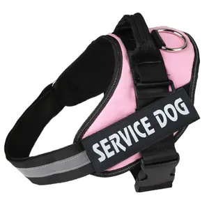 No Pull Dog Harness Personalized ID Patch Reflective Breathable K9 Pet Harness Nylon Chest Strap Blind Dropshipping