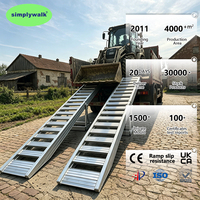 Simplywalk L7m 8t 7mx44cm JCB Solución de Carga con Superficie Antideslizante, Rampa Portátil de Alta Resistencia, Programa Distribuidor, Cumple con EN12182