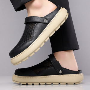 Men's <b>Closed</b> <b>Toe</b> Mesh Clogs Thick Sole Breathable <b>Summer</b> Outdoor <b>Sandals</b> Fashion Style EVA Outsole - Product Image 2