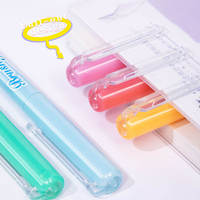 Surligneurs effaçables à base d'eau Guangna Candy Colors Creative, 12 couleurs, avec pointe pinceau ronde, pour l'école et le bureau, vente en gros, personnalisation usine