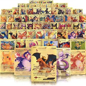 55 paquets de cartes Pokémon TCG en feuille d'or, feuille d'<span class=keywords><strong>argent</strong></span>, feuille noire et cartes diamant pour les fans d'anime et les collectionneurs - Product Image 3