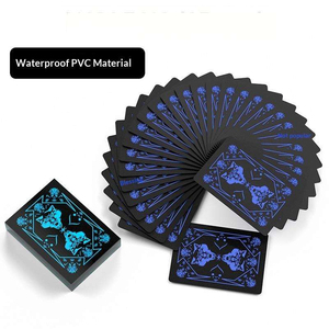 <span class=keywords><strong>Cartas</strong></span> de <span class=keywords><strong>Juego</strong></span> de PVC Negras Elegantes y Resistentes al Agua, Lavables, para Cardistry, Magia, Uso Doméstico, Juegos de Mesa y Ocio en Interiores - Product Image 2