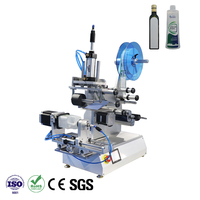 Applicateur semi-automatique d'étiquettes pour bouteilles carrées Orshang Étiqueteuse de bouteilles plates double face Étiqueteuse de bouteilles de date