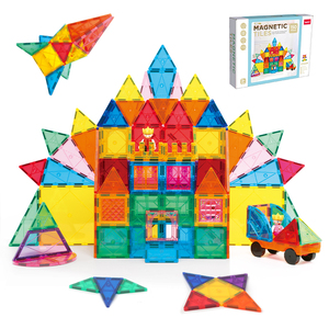 KEBO <span class=keywords><strong>Star</strong></span> Shine 150 pezzo di piastrelle magnetiche compatibili giocattoli colorati mattonelle magnetiche