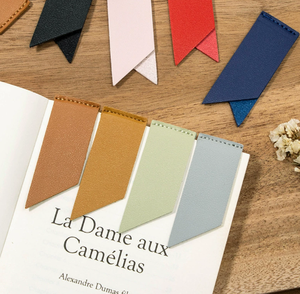 Classic Fabric <b>Bookmark</b> 30mm Width 80mm Length Beige Color With Stitched Edge For <b>Gift</b> Use - Product Image 3