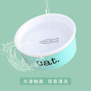 Cuenco de cerámica Dingdong para mascotas, plato para alimentar perros y gatos, 5-7 pulgadas, fácil de limpiar, forma redonda para gatos y perros - Product Image 3