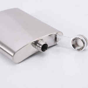 Modern Stainless Steel Flask Set Sandblasted Beer Mugs <b>Funnel</b> Factory Wholesale Logo Customization Available Portable Outdoor - Product Image 3