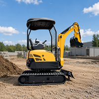 Mini-excavatrice SY18 de 1100 mm de largeur, excavatrice compacte à chenilles pour vergers, jardins, fermes et zones restreintes