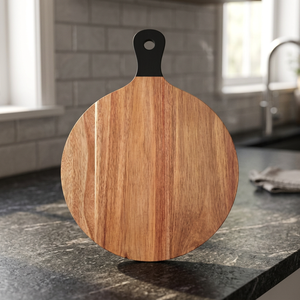 Planche à découper en bois rustique artisanale, plateau de service classique durable pour fromage, pain et viande - Product Image 1
