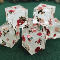 Dés à six faces LuxeRoll Standard, idéaux pour les jeux de rôle D&D, le mahjong et les jeux de table, 16 mm, dés D6 D&D, dés Mahjong Rose, couleur de police personnalisée