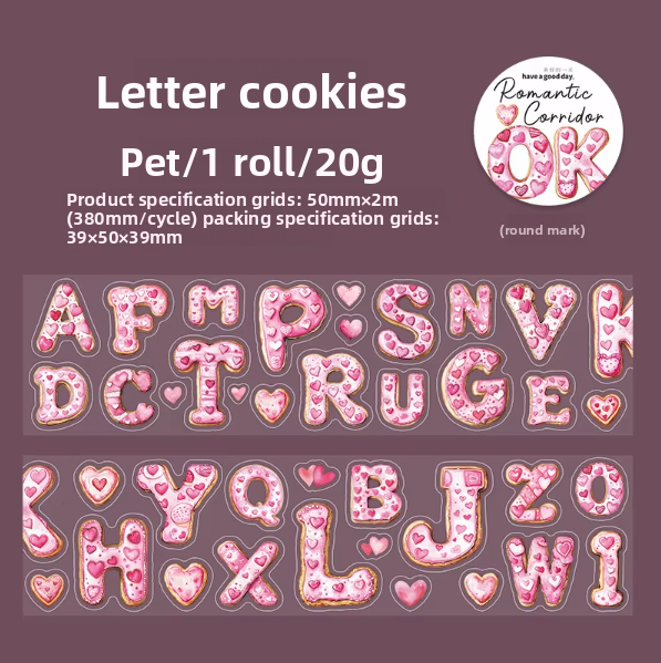 D Alphabet Cookies-pink