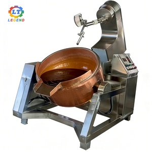 Marmite de cuisson inclinable en cuivre avec agitation planétaire automatique, modèle T2, cuve en cuivre pur, cuve de cuisson électrique à double enveloppe chauffante - Product Image 3