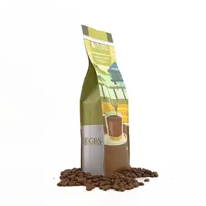コーヒーショップ用のホット販売イタリア挽いたコーヒーミックスセレクション500gプラスチックコーヒーバッグ