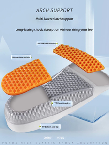 7/10 Foot Length Internal Height Increase Insole TPU Support <strong>Silicone</strong> Anti slip Arch Support Not Tiring Feet Men and Women Pads - Product Image 2
