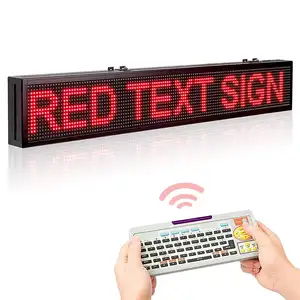 P10 Outdoor red Color running message LED screen bus text led display board with wifi control