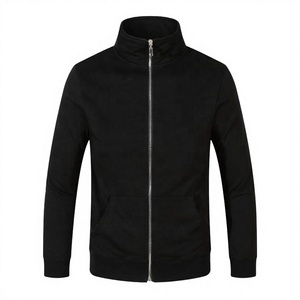 Wholesale Long Waterproof Autumn Cotton Zip-Up Blank Hoodie Zipper Solid Color Casual Plus Size Sweatshirt <b>Coats</b> Pockets - Product Image 3