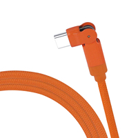 Câble de données tressé rotatif à double coude 180 degrés pour ordinateur portable Apple 17, Type-C vers USB-C, câble de charge ultra-rapide 60W pour jeux mobiles