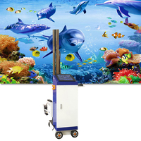 Impresora 3D de inyección de tinta de gran formato, máquina de fabricación de papel tapiz, Mural de pintura, foto, automática, no tripulada, UV Vertical