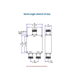 Diviseur de puissance coaxial RF 0,5-6G, type N, pour WiFi/2,4/5,8G double voie - Product Image 4