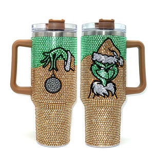 Vaso de Acero Inoxidable de 40 oz con Pedrería, Diseño de <span class=keywords><strong>Dr</strong></span>. Seuss 'Cómo el Grinch se llevó la Navidad', Vaso para Bebidas de 40 oz con Tapa - Product Image 5