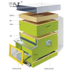 Equipo de apicultura BAQIAN Caja de <span class=keywords><strong>colmena</strong></span> de abeja de madera Dadant Blatt europea - Product Image 2