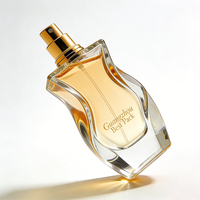 Flacon diffuseur de parfum en verre carré de luxe de haute qualité 30ml 50ml avec bouchon épais, flacons vides pour huiles parfumées et parfums, avec boîte